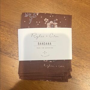 Rylee + Cru Chocolate Floral Bandana
